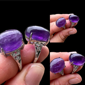 Amethyst Adjustable Ring