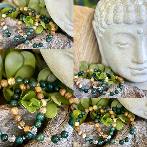 Green Moss Agate and Picture Jasper