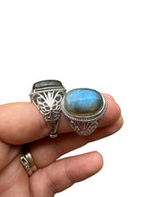Labradorite Blue Flash Ring
