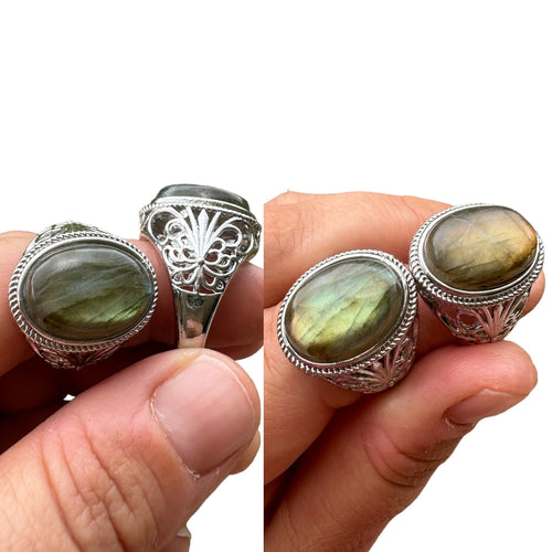 Labradorite Gold/Green Flash