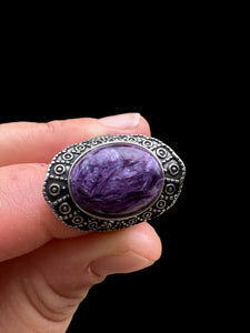 Charoite Adjustable Ring