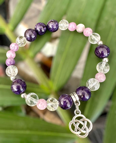 Purple Jasper, Clear Quartz & Lepidolite