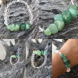 Green Aventurine and Clear Quartz